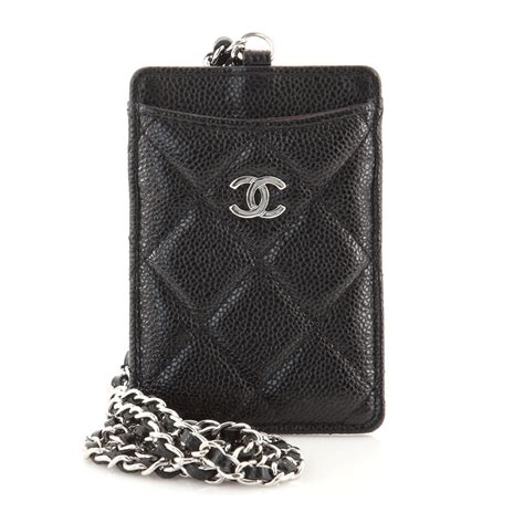 chanel id badge holder|Classic card holder .